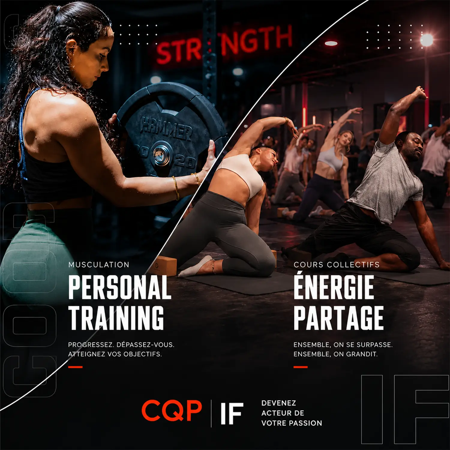 cqp if option cours collectifs et/ou musculation personal training